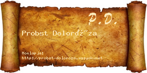 Probst Doloróza névjegykártya